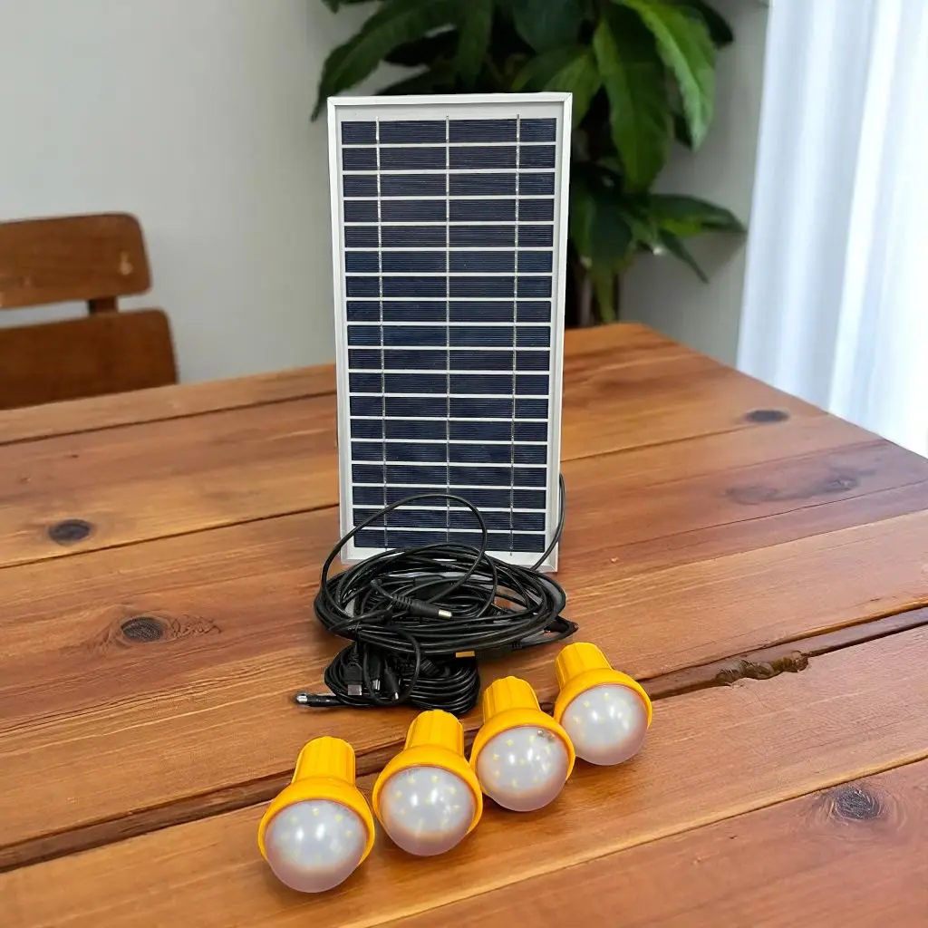 Solar Home Lighting System with Phone Charger & FM Radio