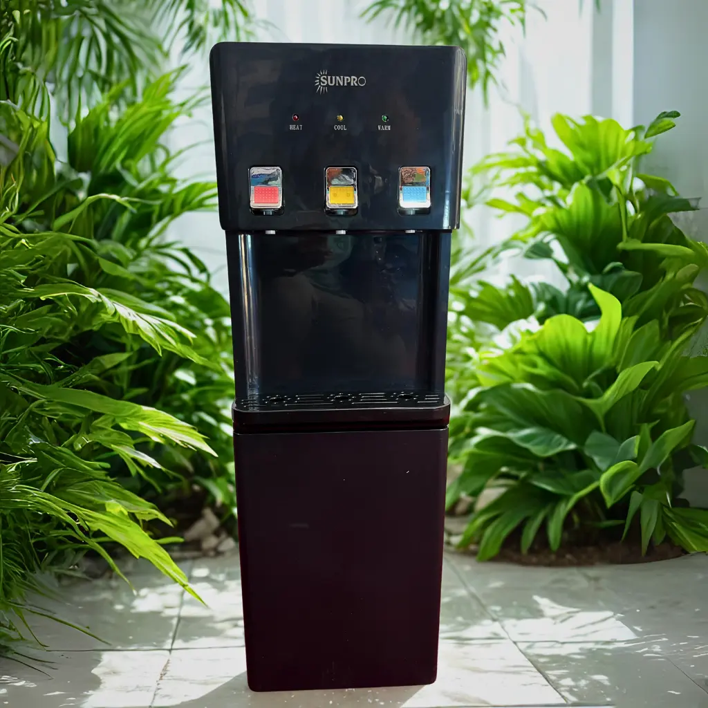 Sunpro Two-Tone Black Water Dispenser with Cabinet